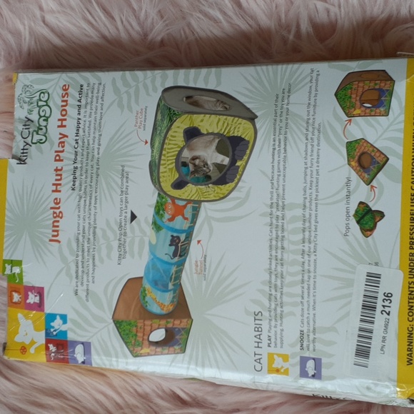 New Listing!! Brand New KITTY CITY JUNGLE HUT CAT PLAY HOUSE - Picture 4 of 4